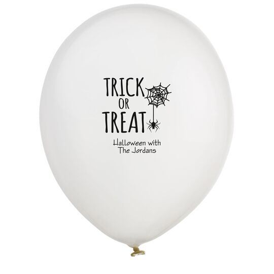 Trick or Treat Spider Latex Balloons